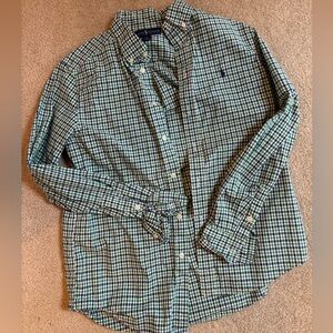 Ralph Lauren Blue and Green Plaid Shirt